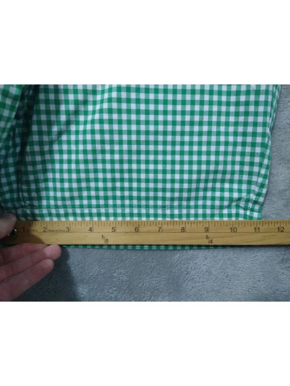 Polo Ralph Lauren Shorts Mens 36 Green Gingham Plaid Suffield Chino Flat Front
